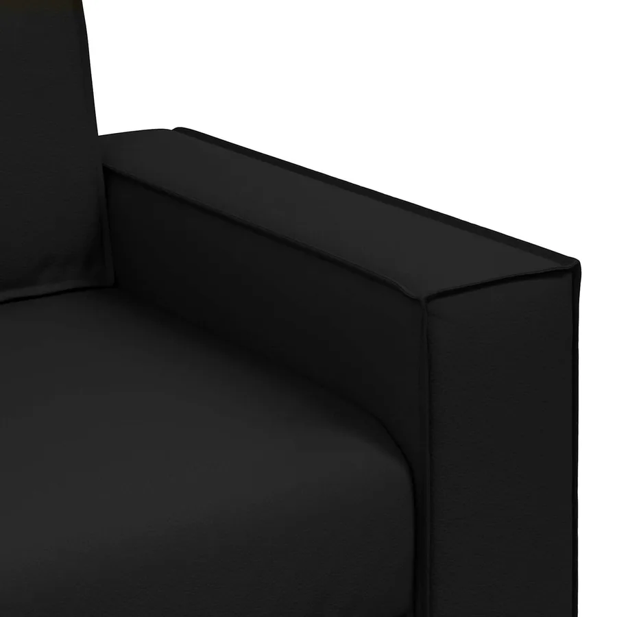 Fauteuil Noir 100 cm Simili cuir - 6