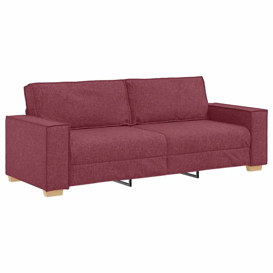 Canapé 3 places Rouge vin 180 cm Tissu - 2
