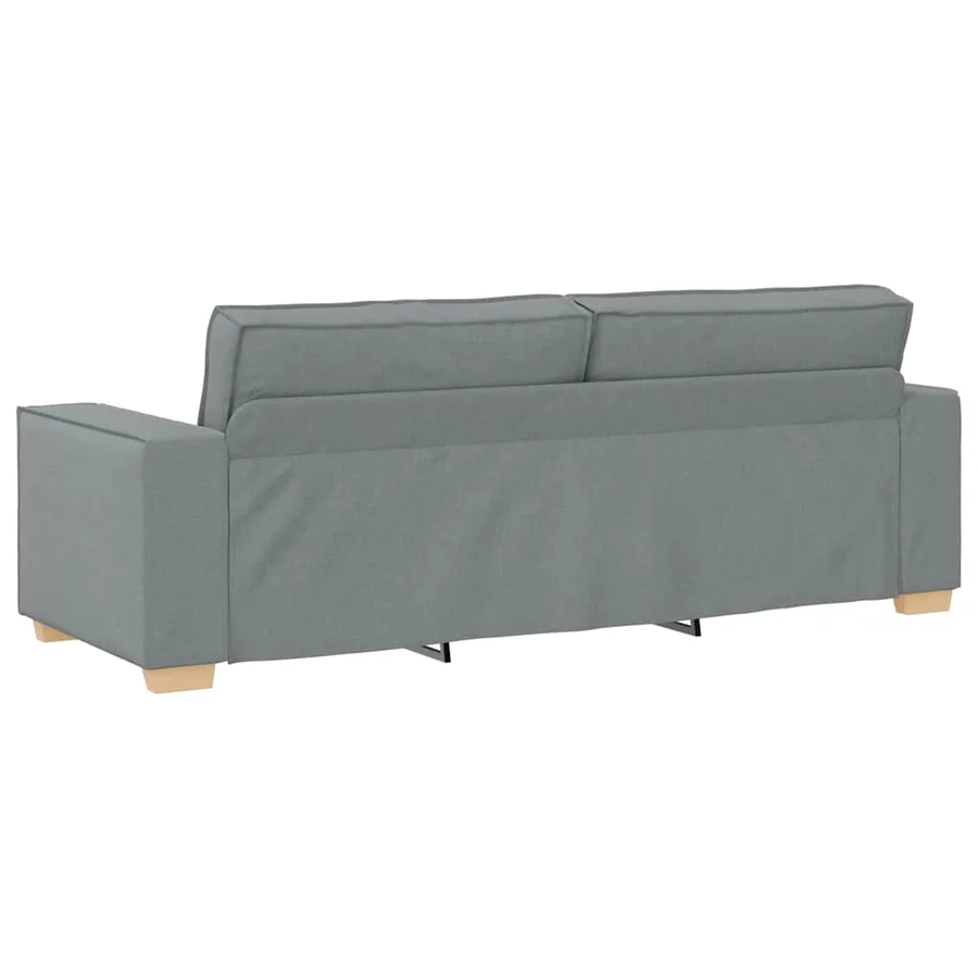 Ensemble de canapé 2 pcs avec coussins en tissu gris clair - 7