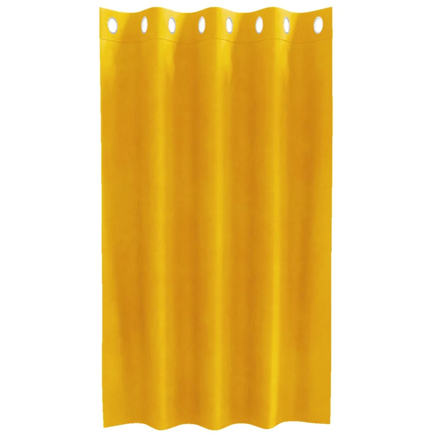 Rideaux occultants 2 pcs Jaune moutarde 140 x 140 cm Velours - 4