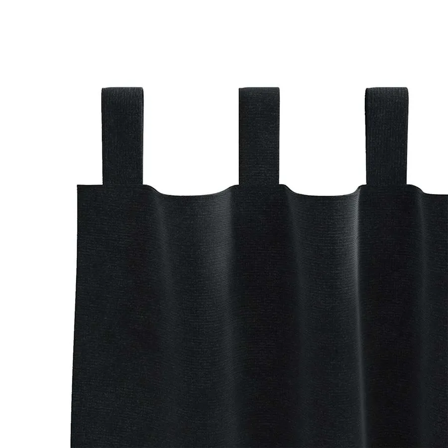 Rideaux occultants 2 pcs Noir 140 x 140 cm Velours - 5