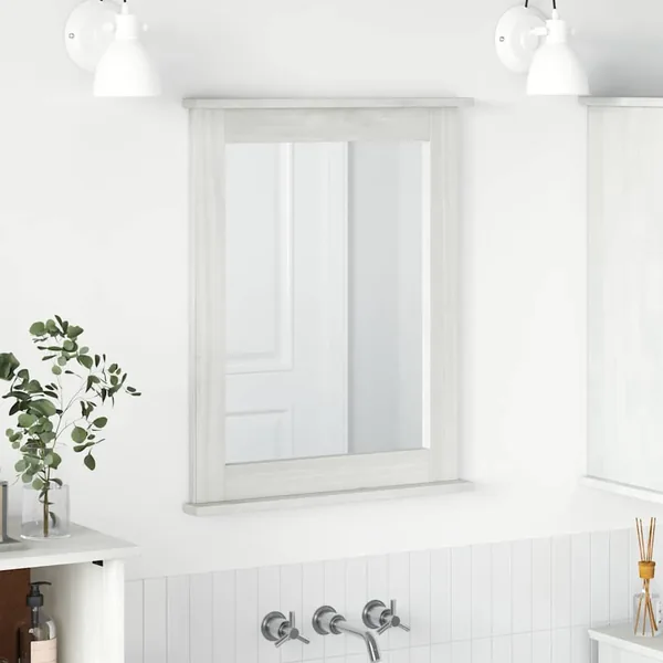 Miroir VIGO Blanc antique 55,5 x 5 x 70 cm Bois de pin massif