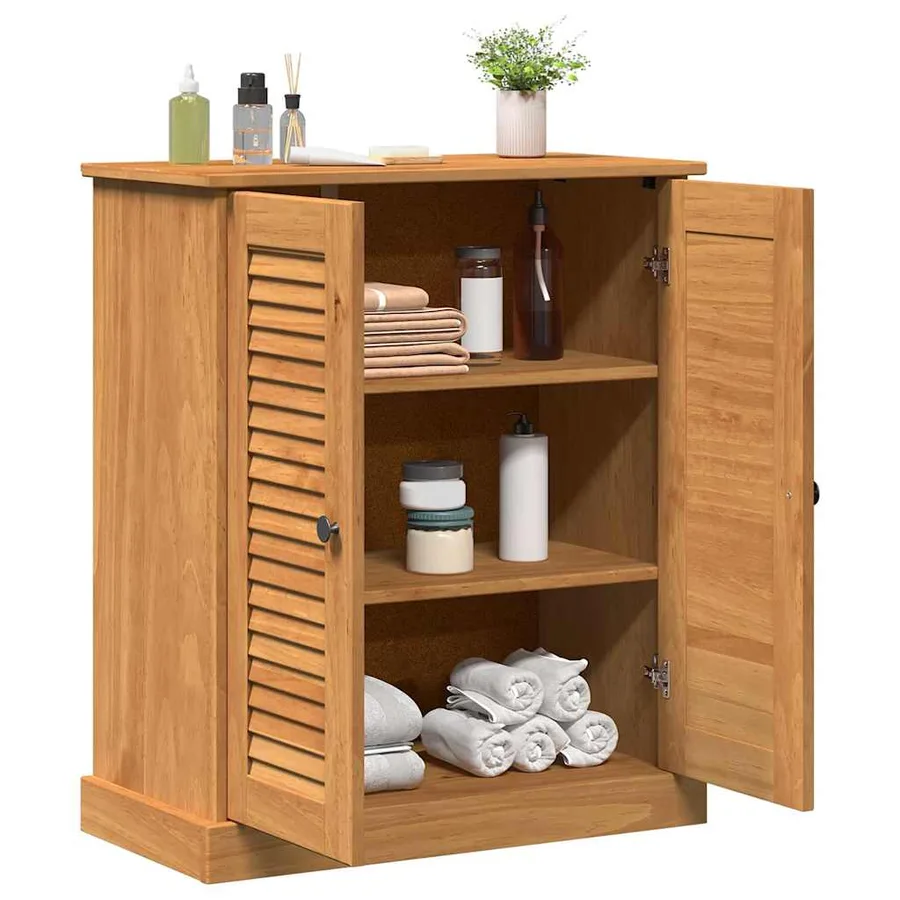Armoire de salle de bain avec porte VIGO Marron et Marron Miel - 3