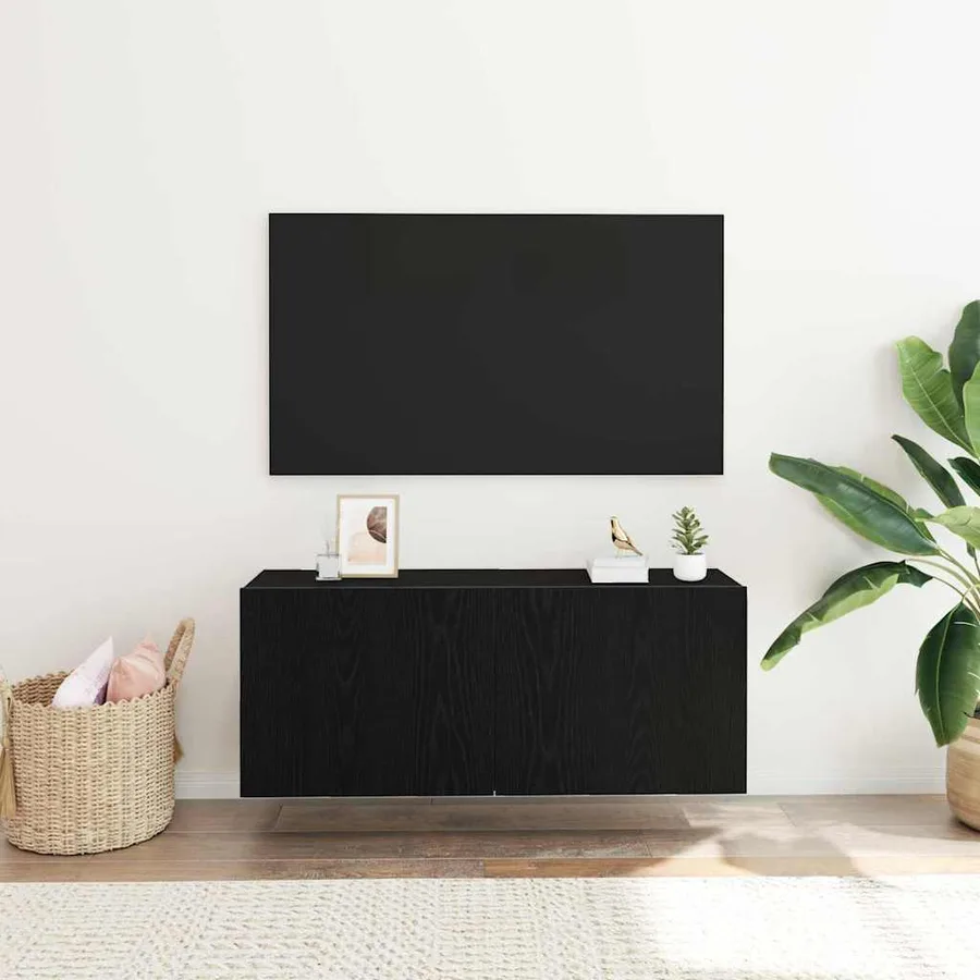 Ensemble meuble TV 100 x 30 x 41 cm Chêne noir - 4