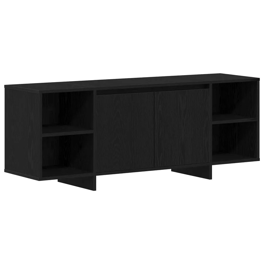 Meuble TV 130 x 35 x 50 cm Chêne noir Bois d'ingénierie - 2