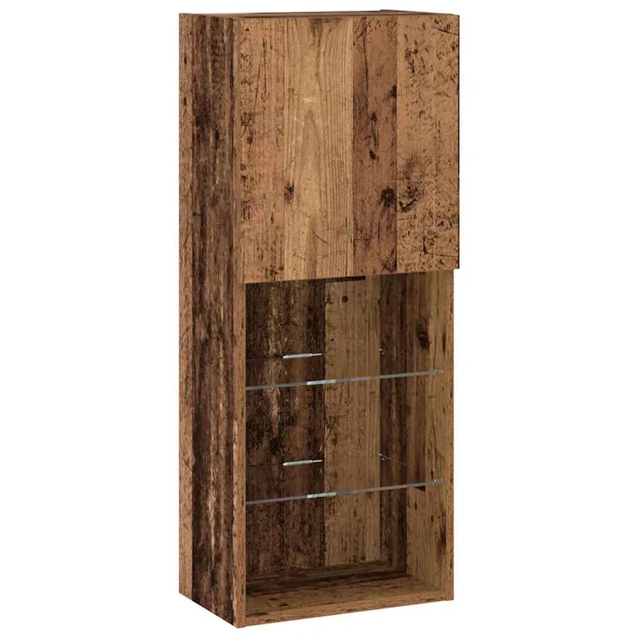 Meuble TV 4 pcs Bois ancien Bois d'ingénierie - 12
