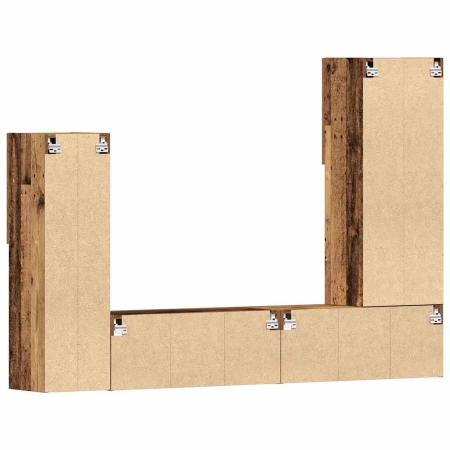 Meuble TV 4 pcs Bois ancien Bois d'ingénierie - 15