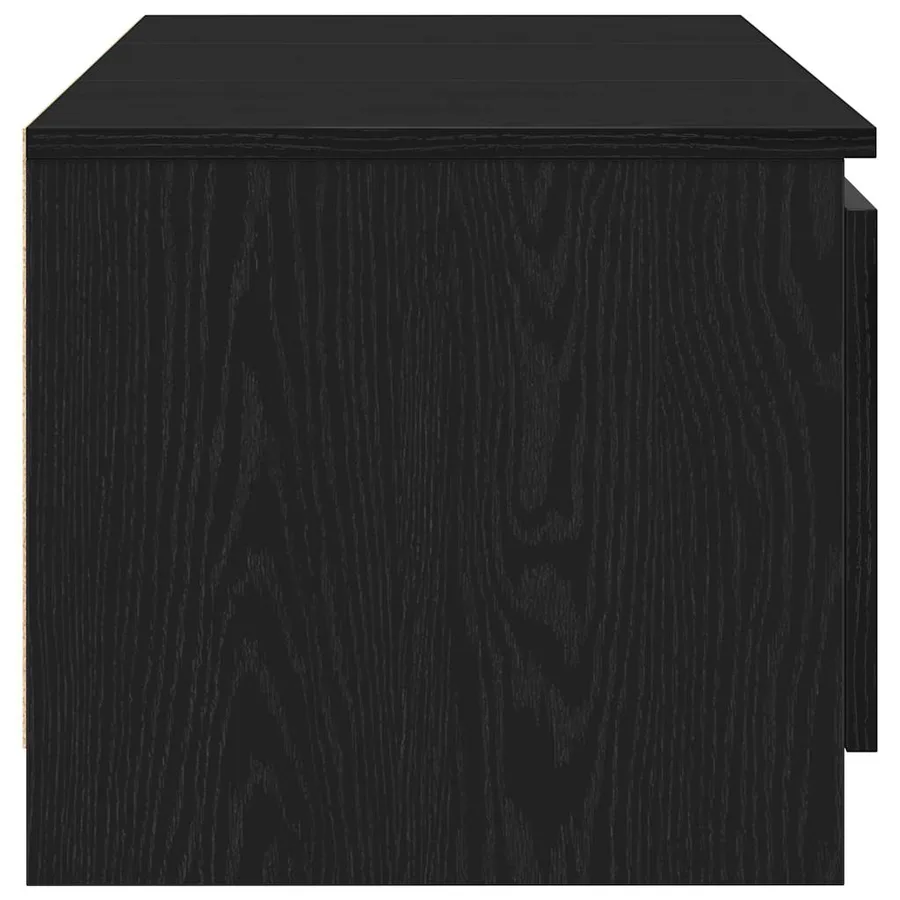 Meuble TV en chêne noir 140x40x36 cm bois d'ingénierie - 7
