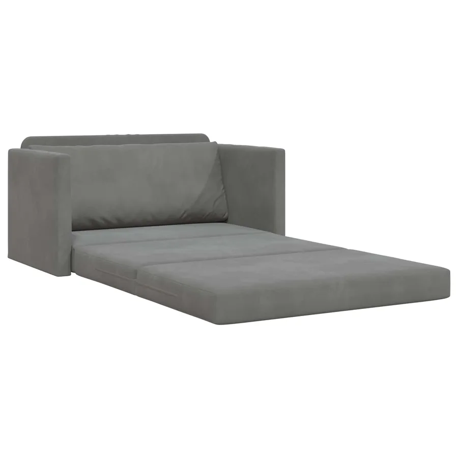Canapé-Lit Gris foncé 124 x 71 x 78 cm Velours - 4