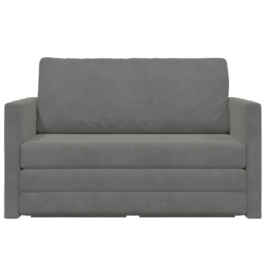 Canapé-Lit Gris foncé 124 x 71 x 78 cm Velours - 5