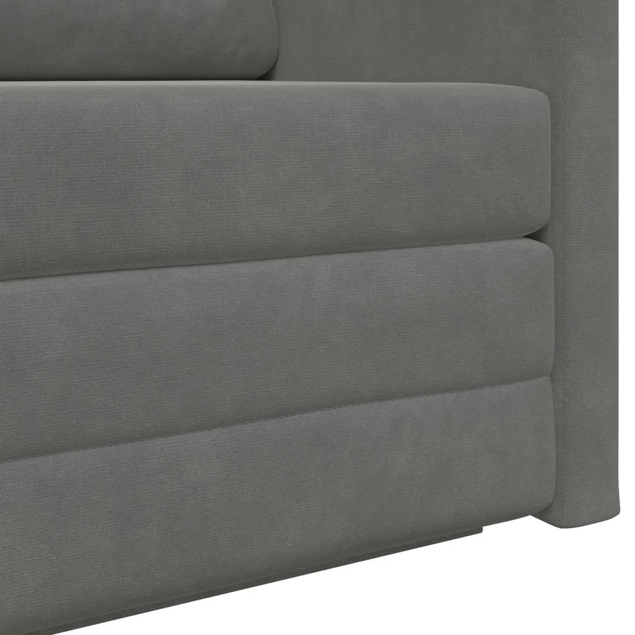 Canapé-Lit Gris foncé 124 x 71 x 78 cm Velours - 9