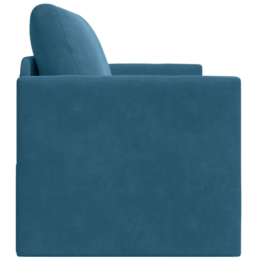 Canapé-Lit Bleu 124 x 71 x 78 cm Velours - 6