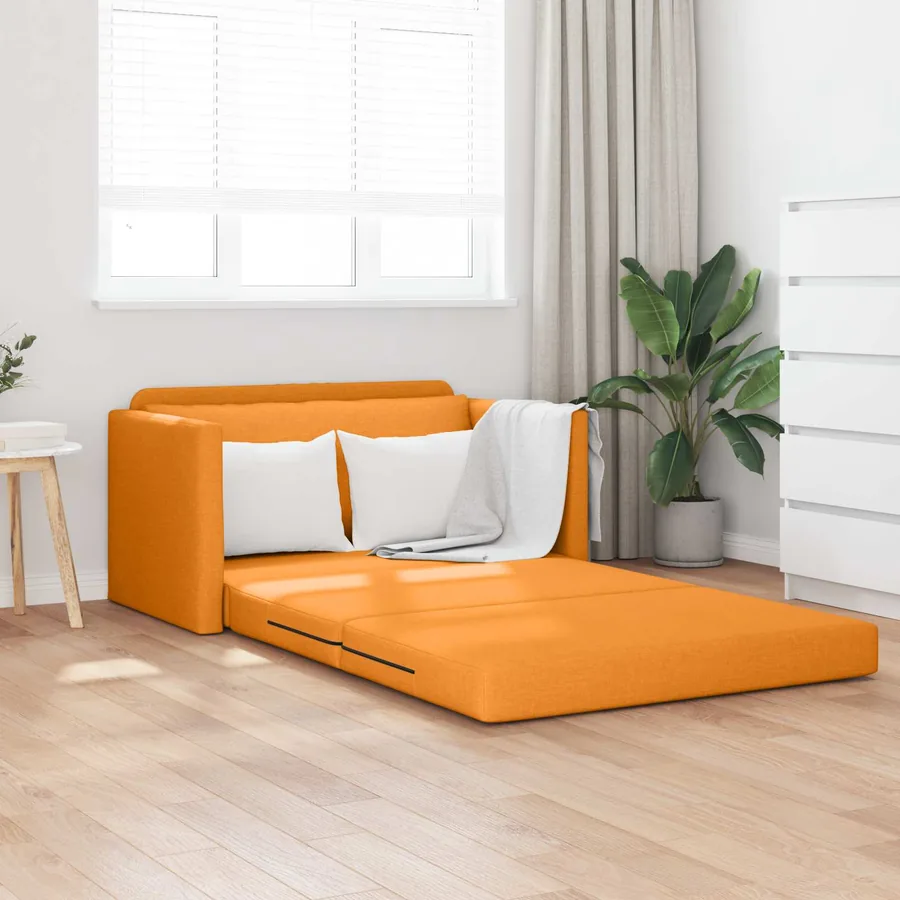 Canapé-Lit 110cm Jaune foncé tissu