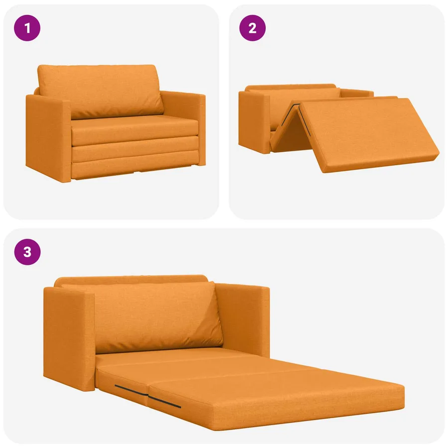 Canapé-Lit 110cm Jaune foncé tissu - 10
