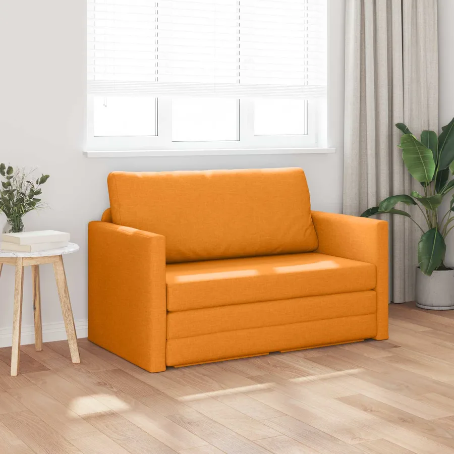 Canapé-Lit 110cm Jaune foncé tissu - 3
