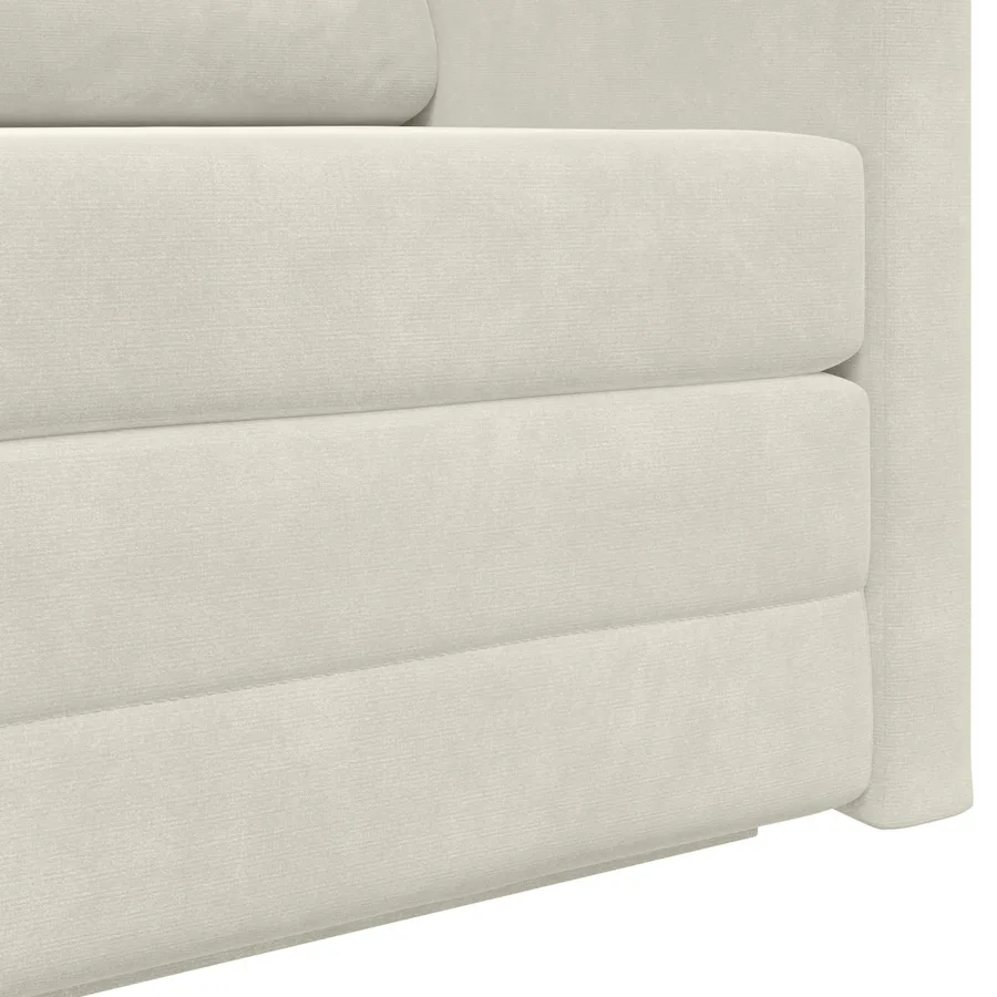 Canapé-Lit Crème 124 x 71 x 78 cm Velours - 9