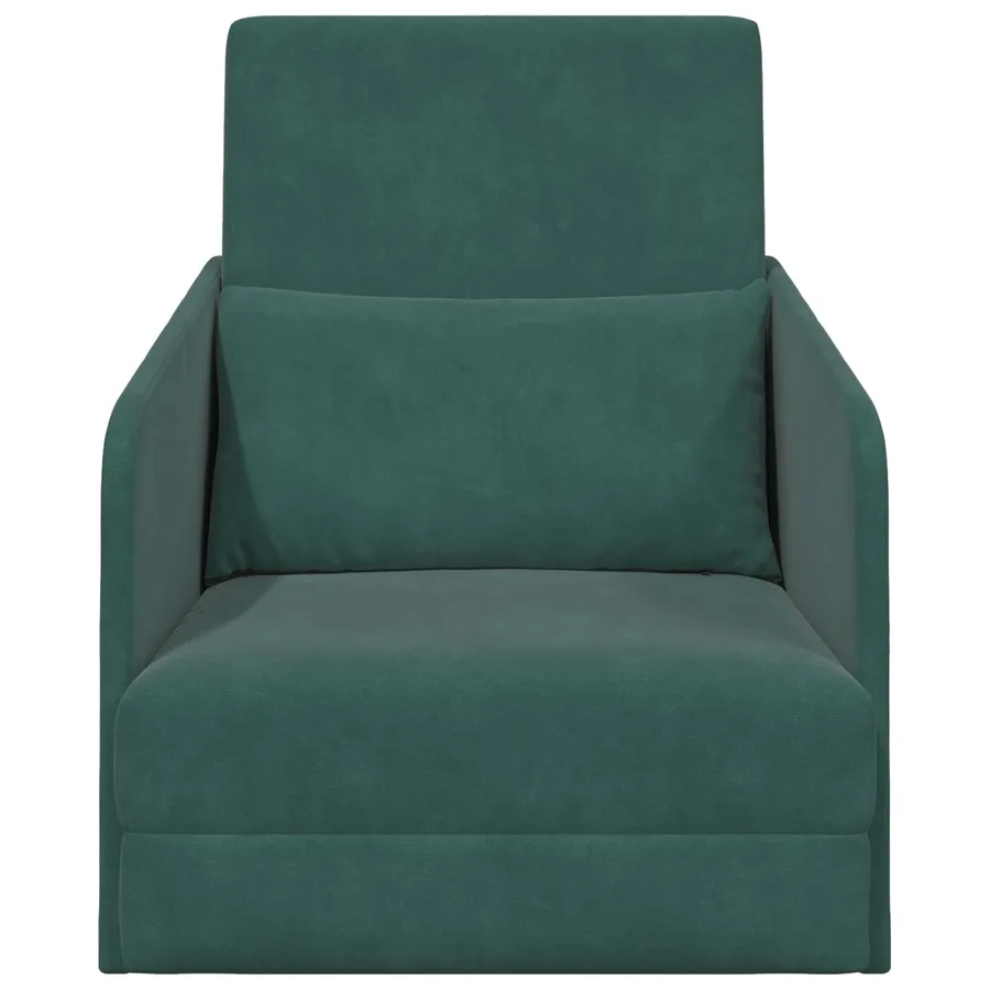 Canapé-Lit Vert foncé 65 x 80 x 83 cm Velours - 5