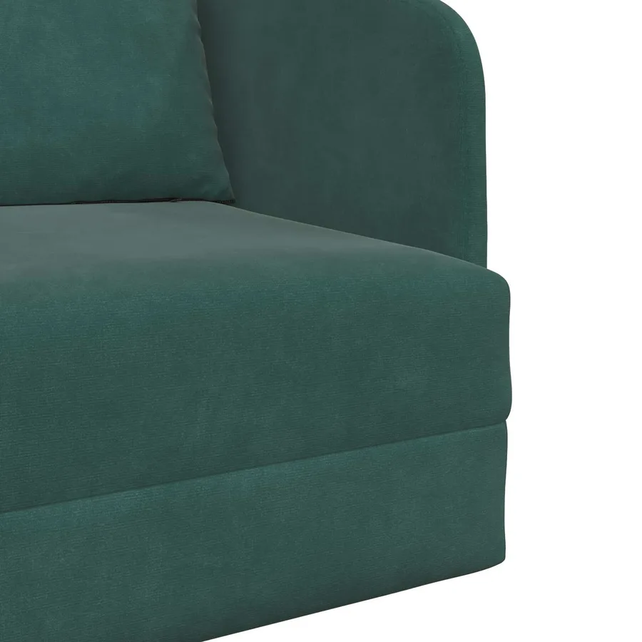 Canapé-Lit Vert foncé 65 x 80 x 83 cm Velours - 9