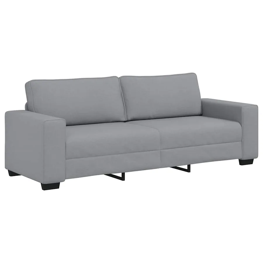 Canapé à 3 places gris clair 220x77x82 cm tissu - 2