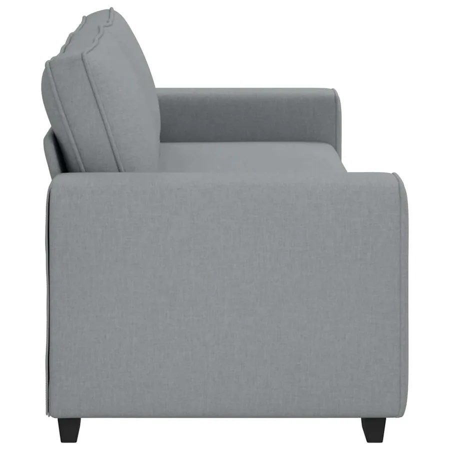 Canapé à 3 places gris clair 220x77x82 cm tissu - 5