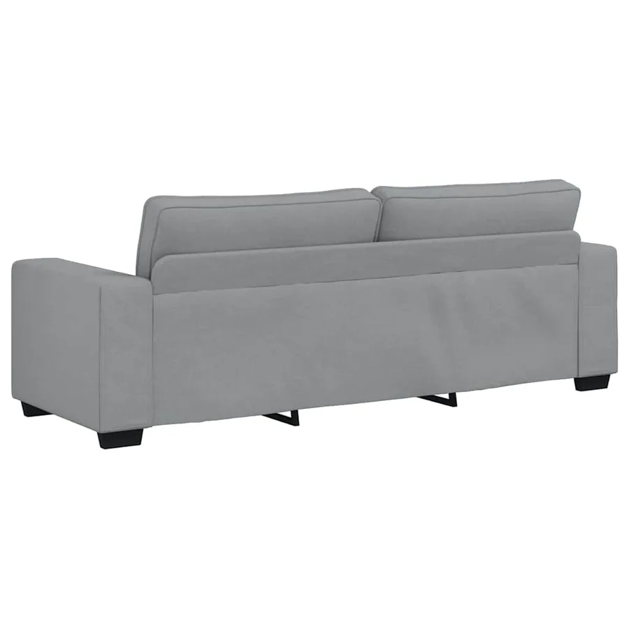 Canapé à 3 places gris clair 220x77x82 cm tissu - 6