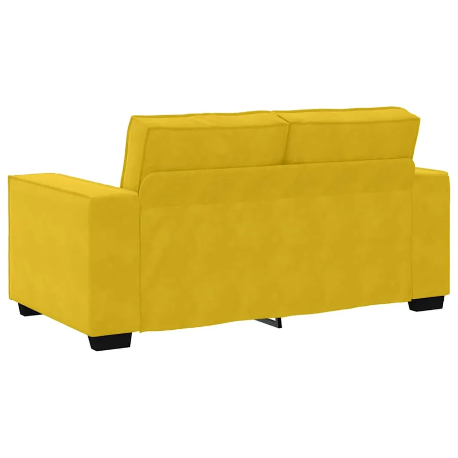 Ensemble de canapés 3 pcs avec coussins Jaune Velours - 8