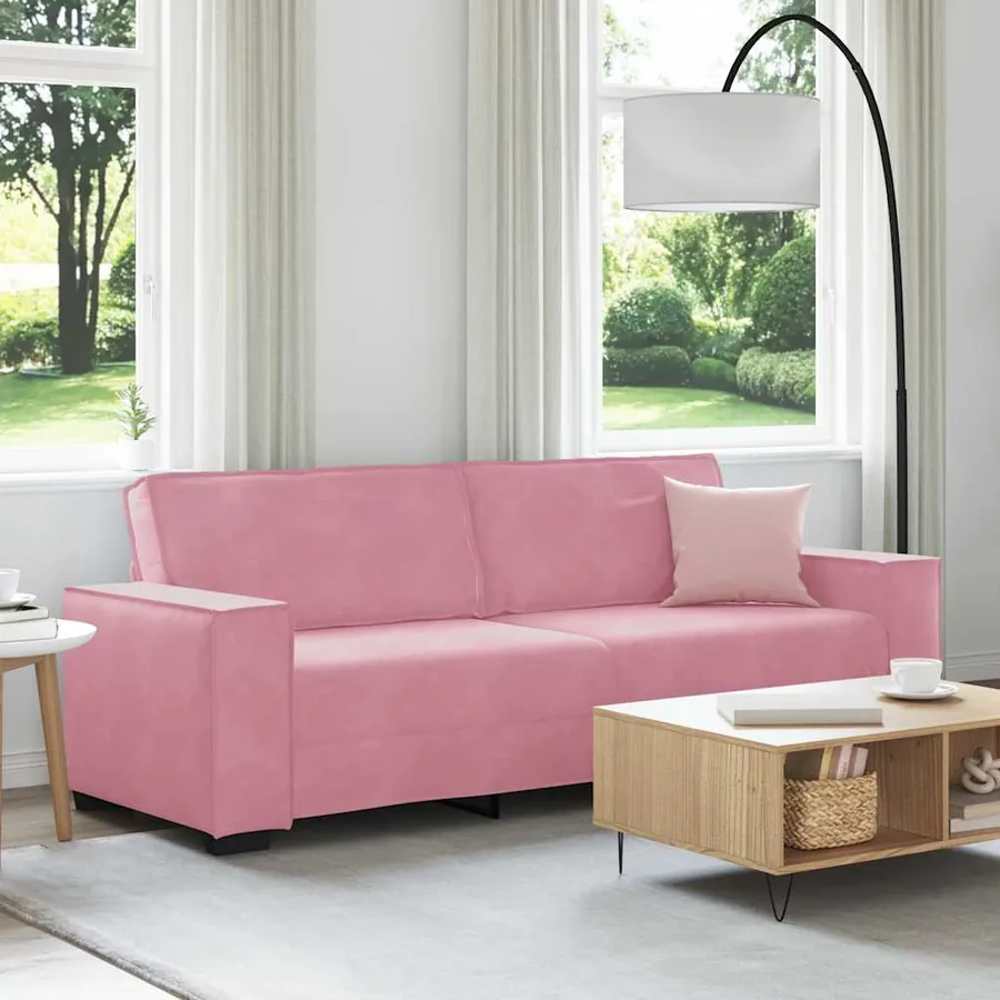 Canapé à 3 places Rose 220x78x84 cm Velours