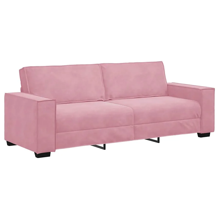 Canapé à 3 places Rose 220x78x84 cm Velours - 2