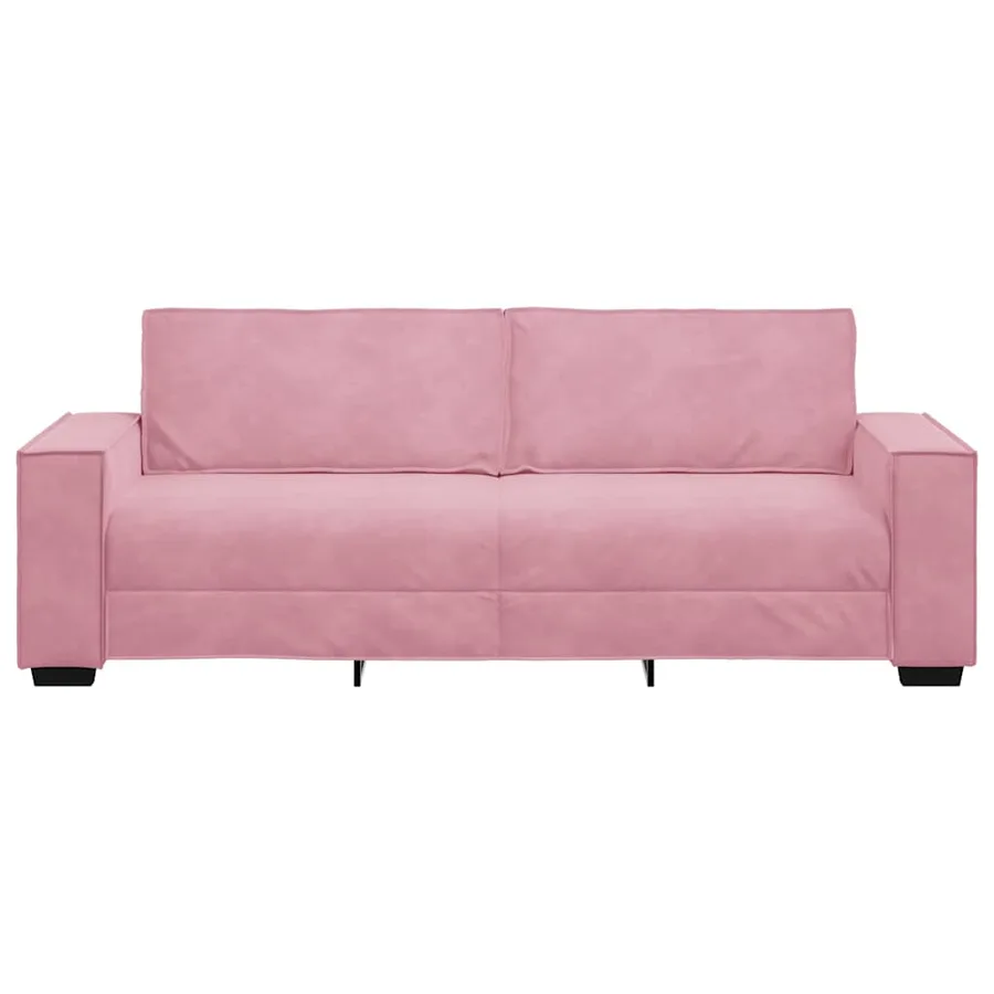 Canapé à 3 places Rose 220x78x84 cm Velours - 4