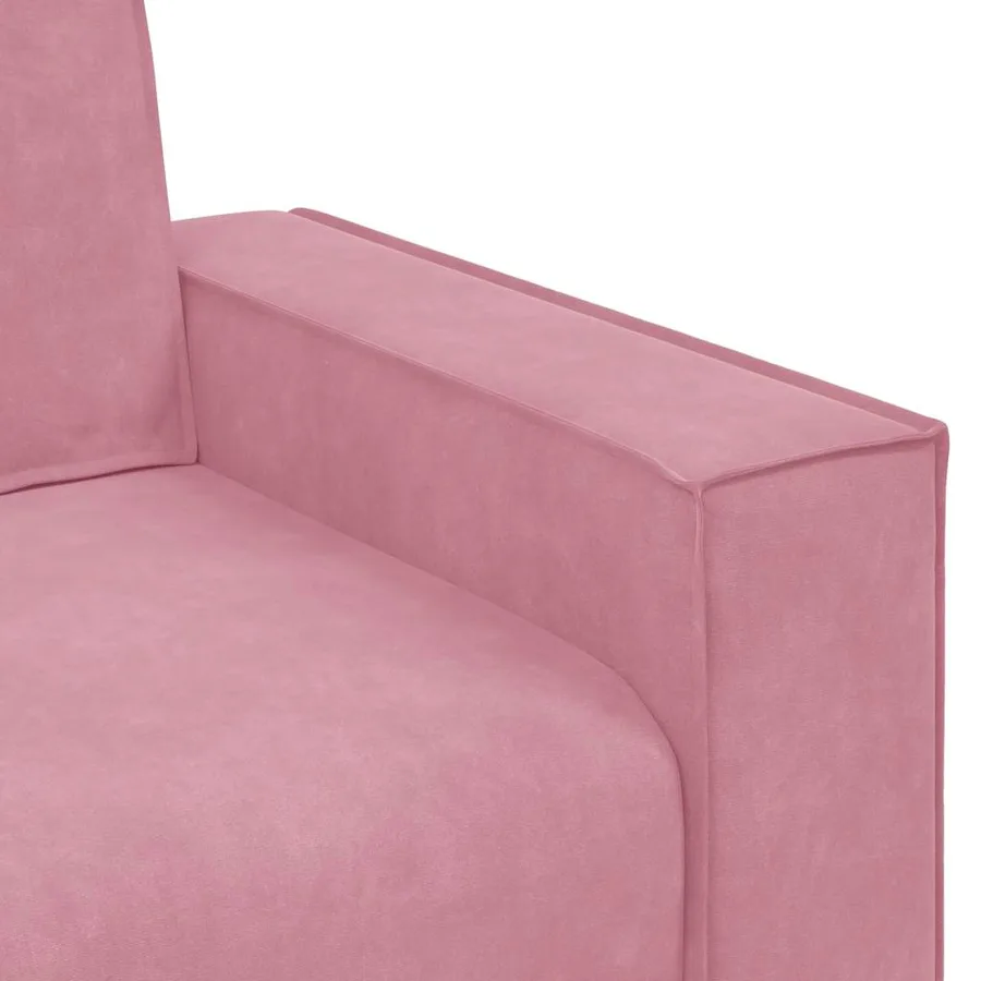 Canapé à 3 places Rose 220x78x84 cm Velours - 7