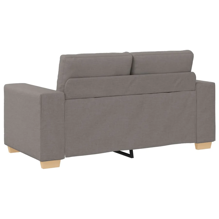 Ensemble canapé 2 pièces avec coussins taupe tissu - 6