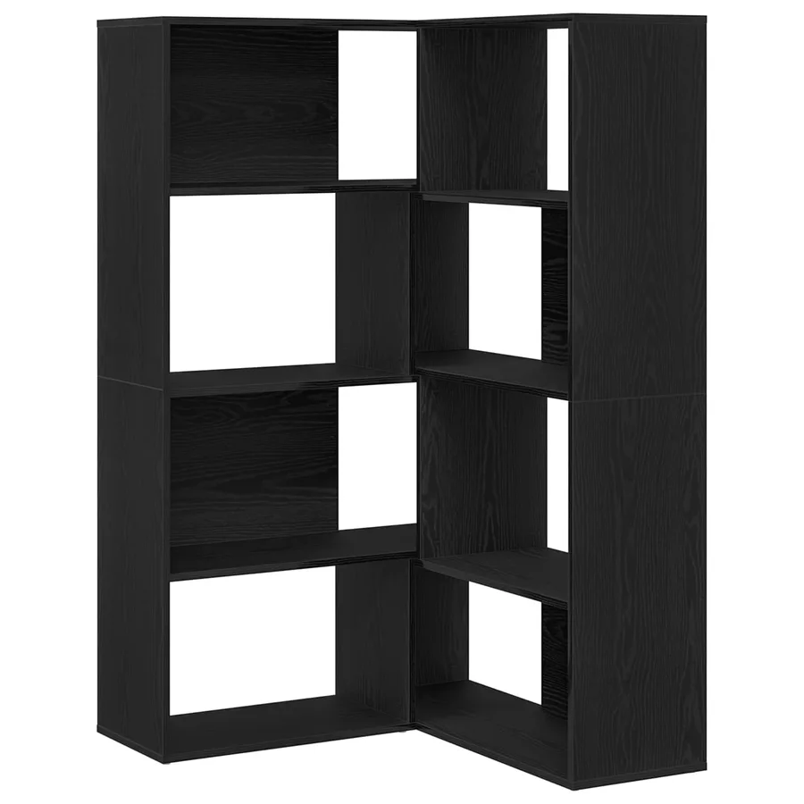 Armoire 6 niveaux 85 x 85 x 140 cm Bois d'ingénierie Chêne noir - 2
