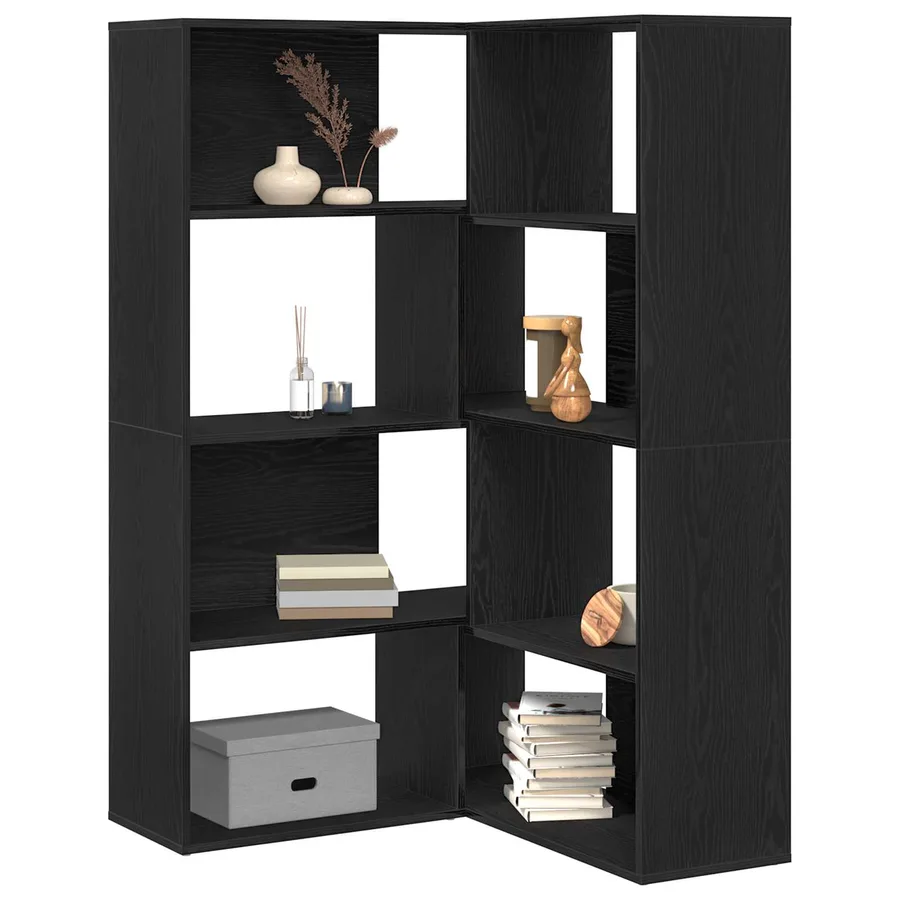 Armoire 6 niveaux 85 x 85 x 140 cm Bois d'ingénierie Chêne noir - 3