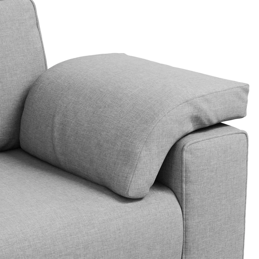 Sofa 3 places Gris nuage 220 cm tissu - 7
