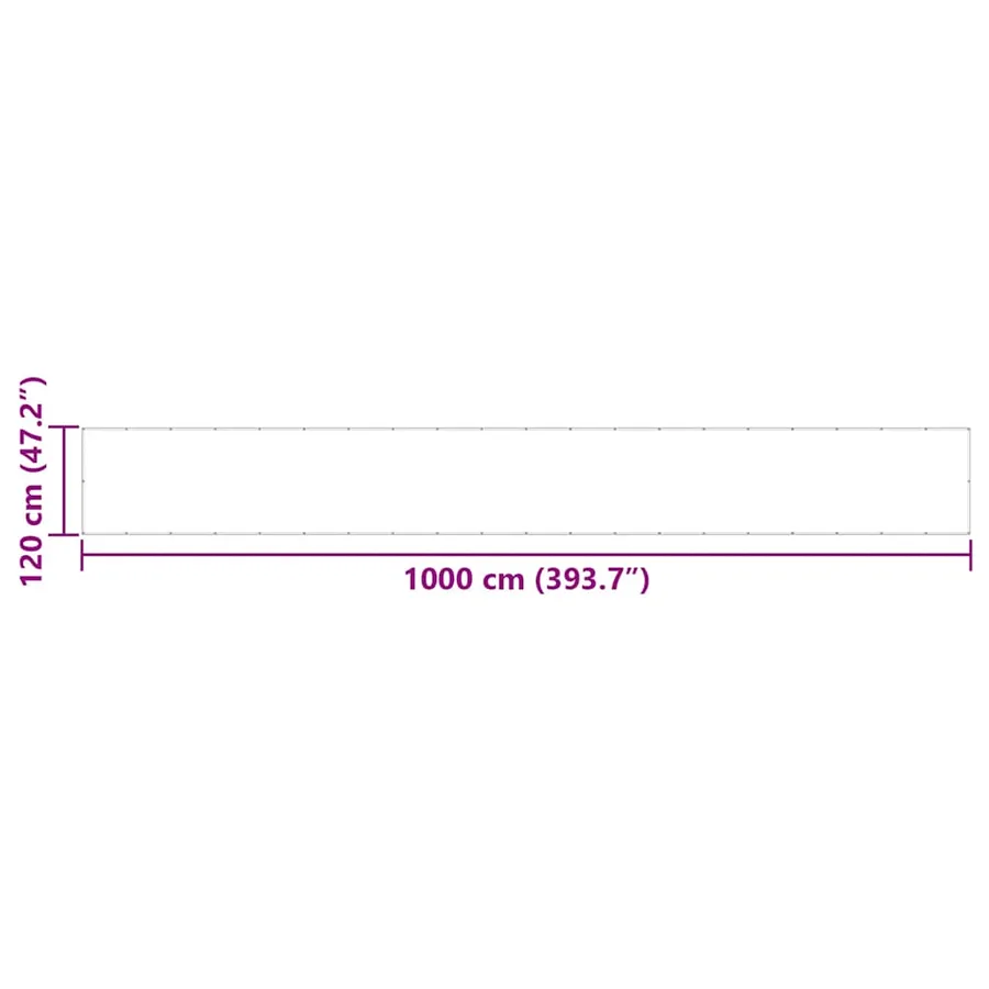 Paravent de balcon rouge 120 x 1000 cm 100 % polyester Oxford - 6