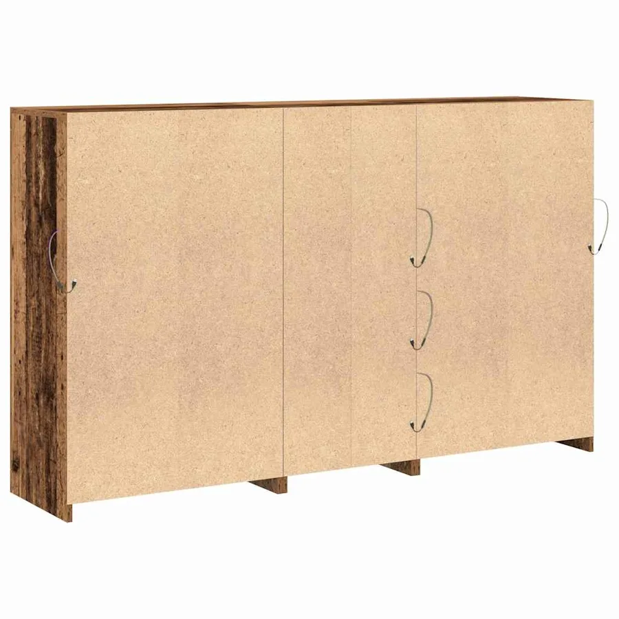 Buffet LED Bois ancien 162 x 37 x 100 cm Bois d'ingénierie - 9
