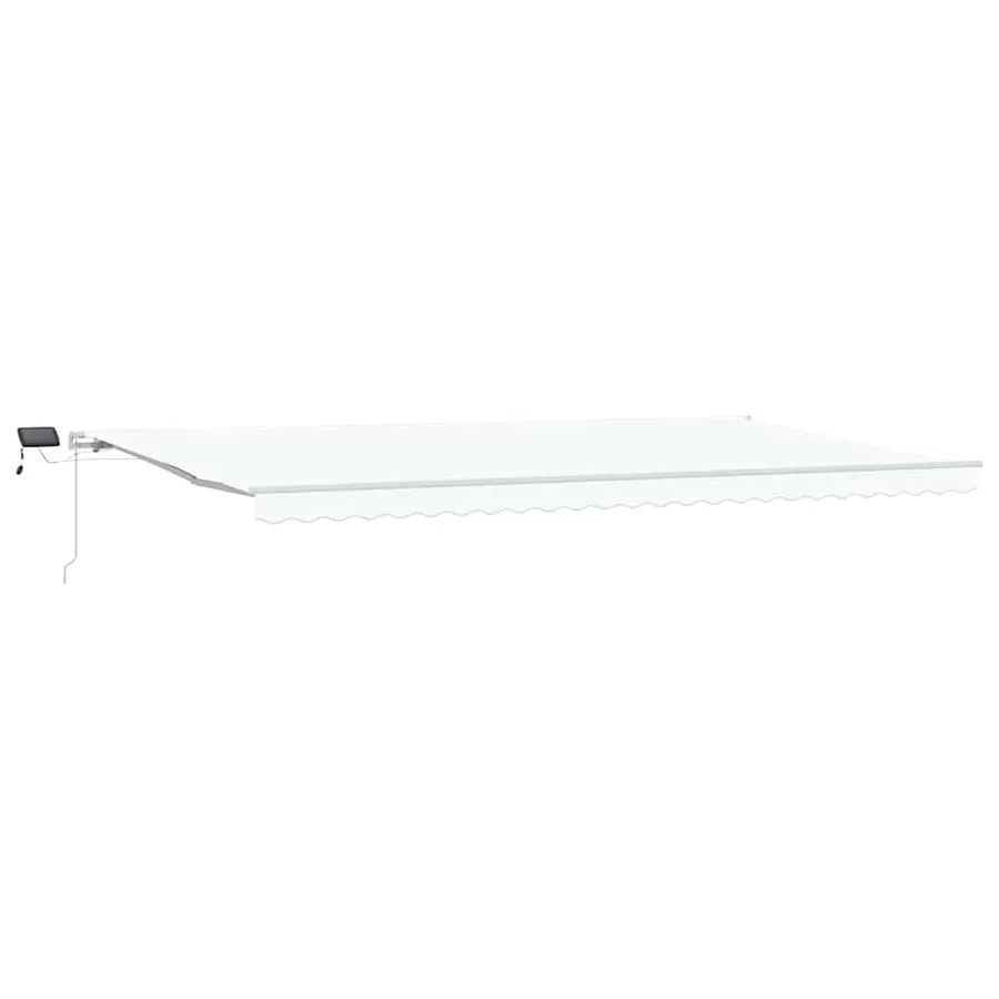 Auvent rétractable Blanc 600 × 300 cm Tissu et Aluminium - 2