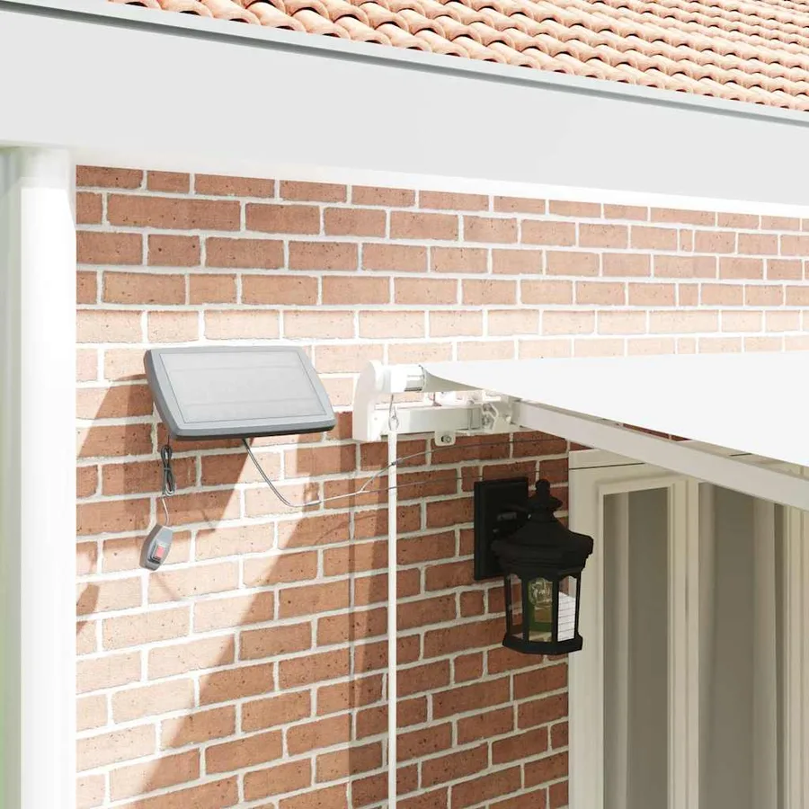 Auvent rétractable Blanc 600 × 300 cm Tissu et Aluminium - 4