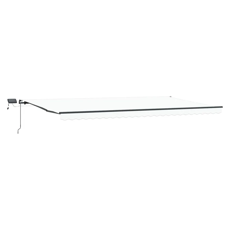 Auvent rétractable Blanc 600 × 300 cm Tissu et Aluminium - 2