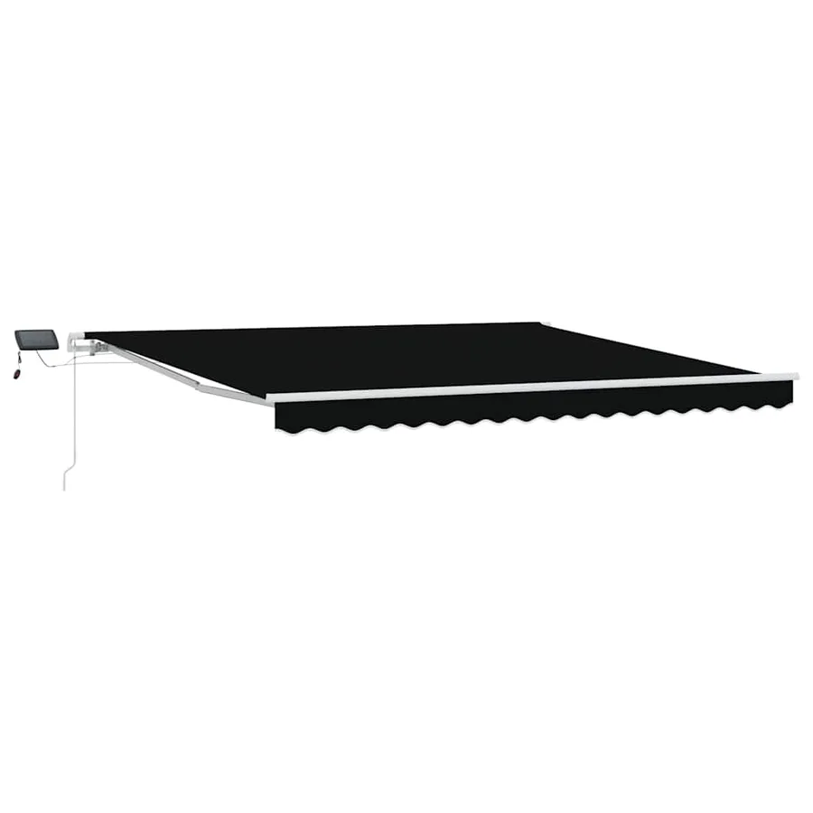 Auvent rétractable Noir 400 × 300 cm Tissu et Aluminium - 2
