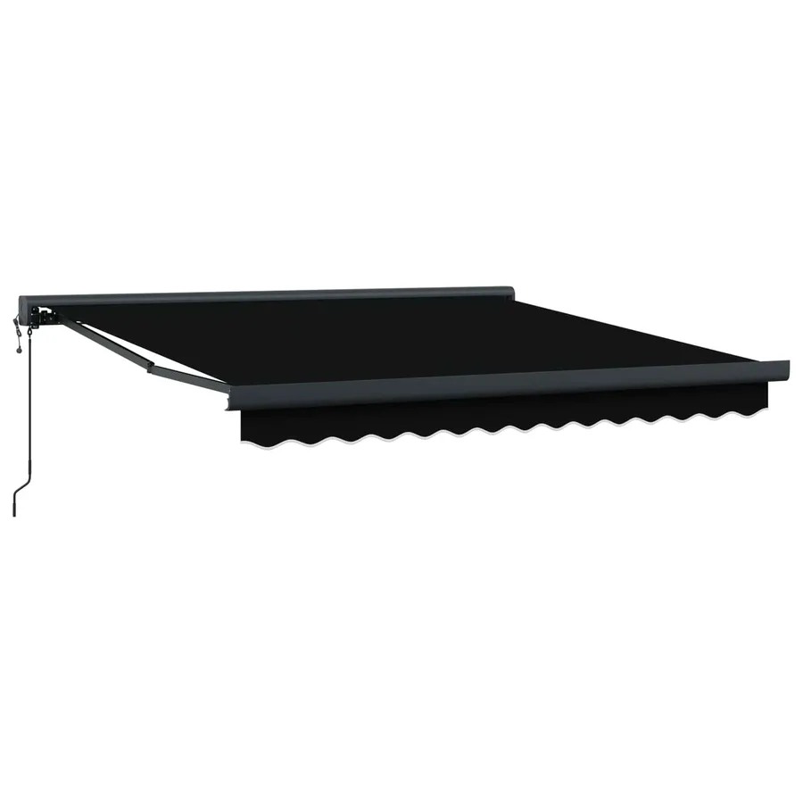 Auvent rétractable Noir 300 x 250 x 165 cm Tissu et Métal - 2