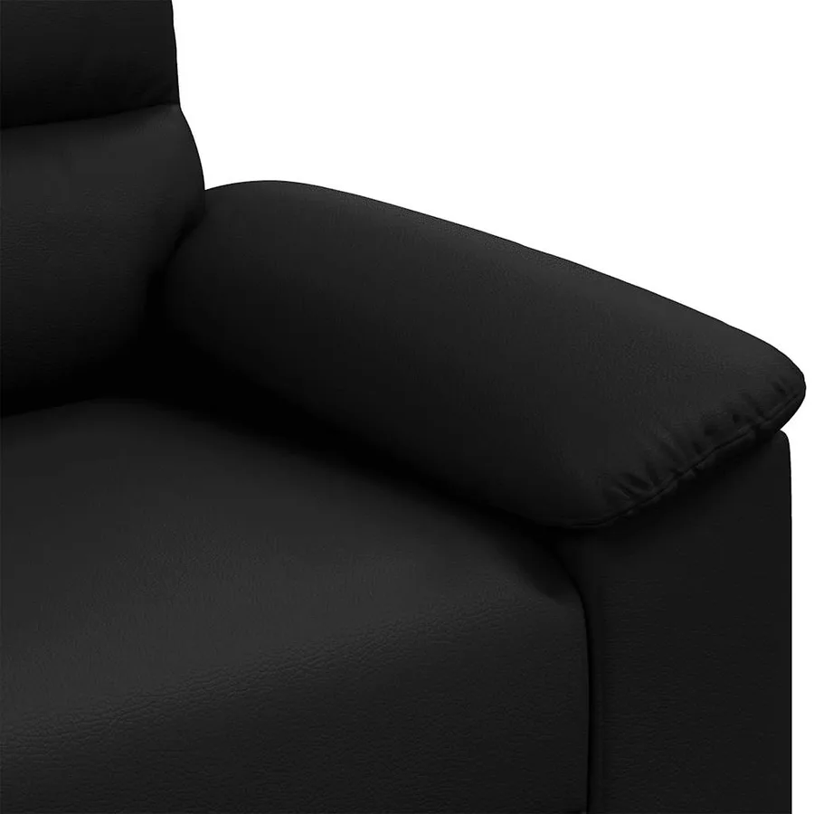 Canapé 2 places Noir 160x81x84 cm Similicuir - 7