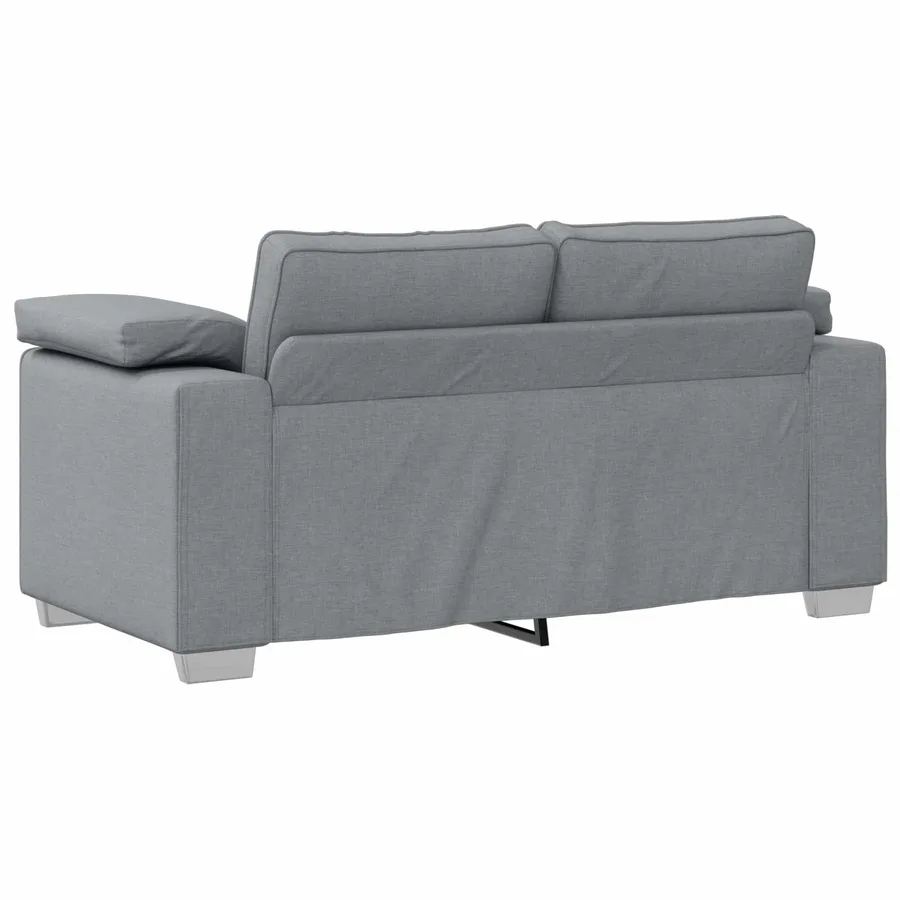 Canapé 2 pcs Gris clair 219 x 80 x 82 cm tissu - 6
