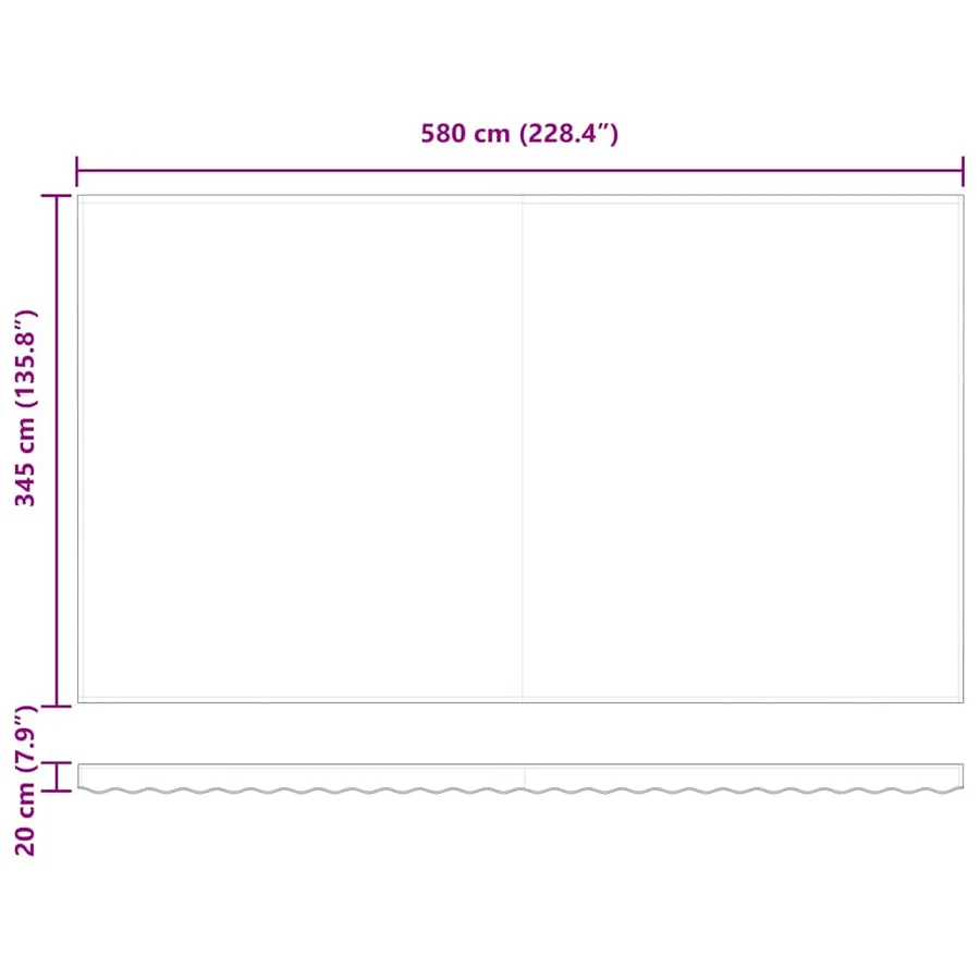 Auvent rétractable Blanc 600 × 350 cm Polyester - 16