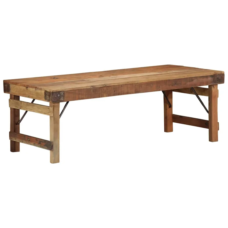 Table basse Marron 110 x 55 x 40 cm Bois Recyclé Solide - 2