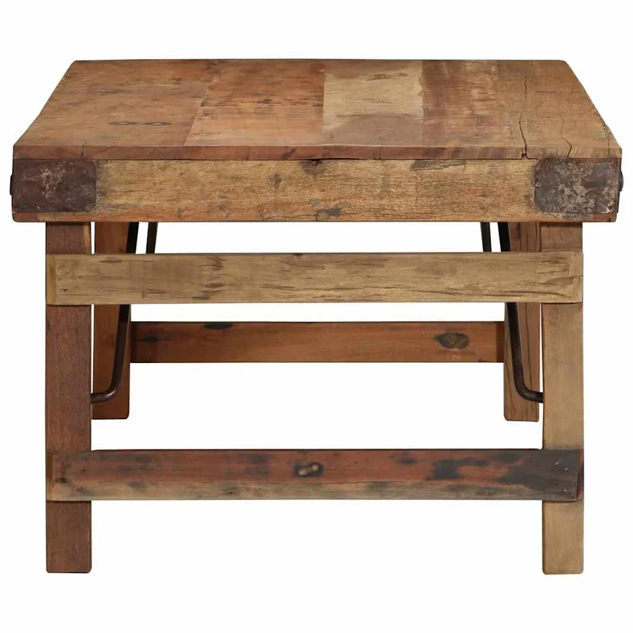 Table basse Marron 110 x 55 x 40 cm Bois Recyclé Solide - 4