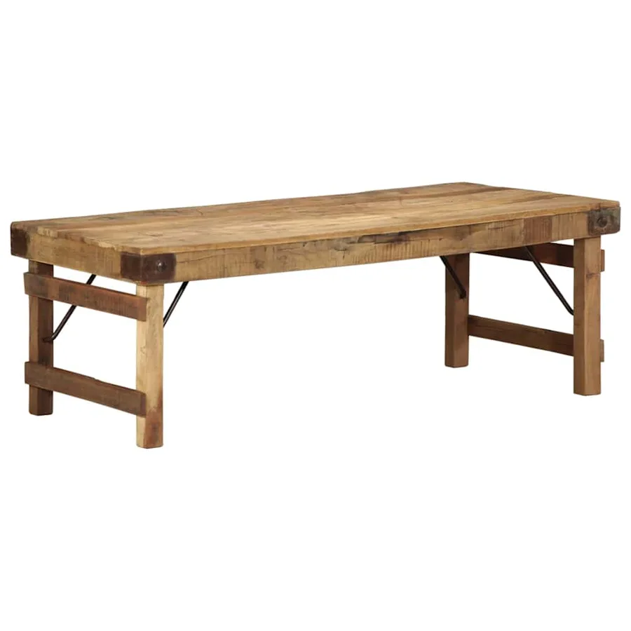 Table basse Marron 110 x 55 x 40 cm Bois Recyclé Solide - 6