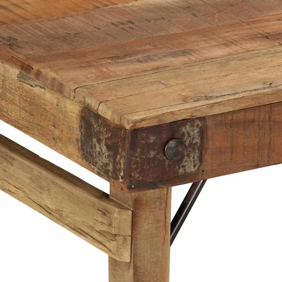 Table basse Marron 110 x 55 x 40 cm Bois Recyclé Solide - 7