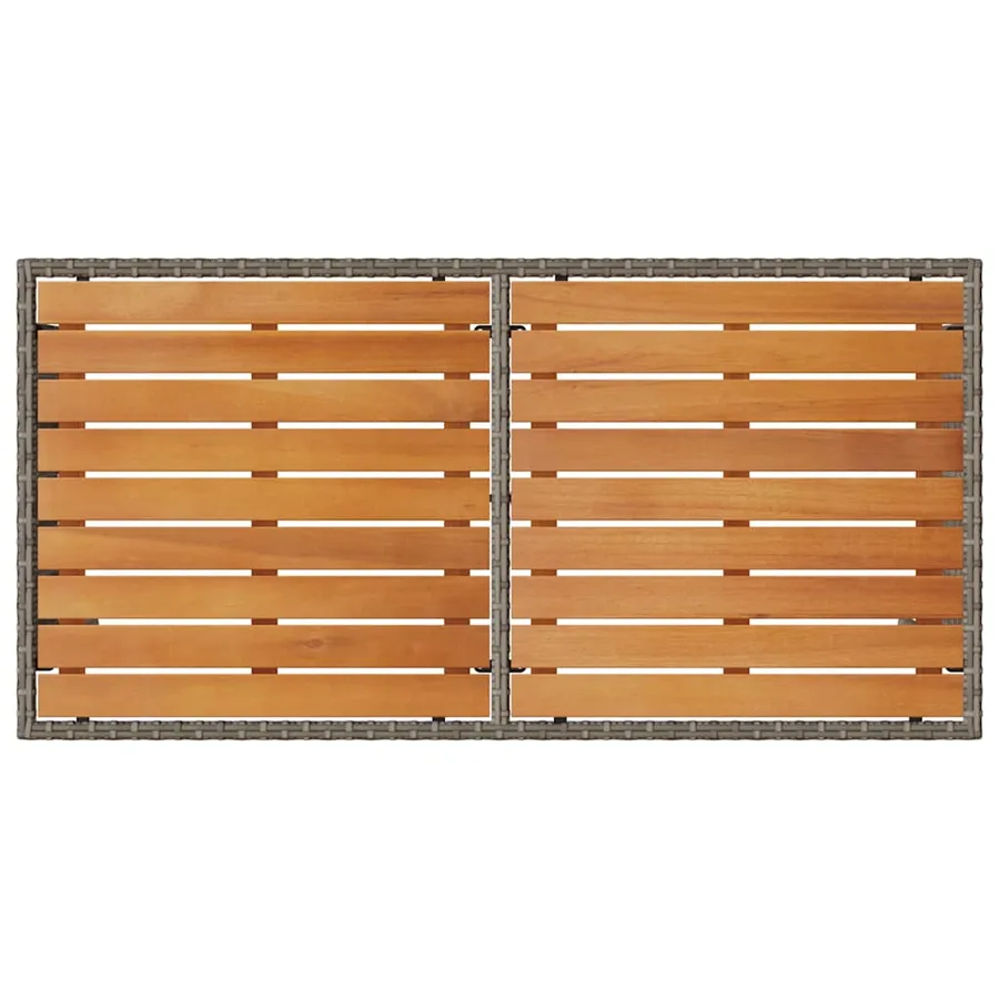 Ensemble de salle à manger de jardin 3 pcs avec coussins gris résine tressée - 10