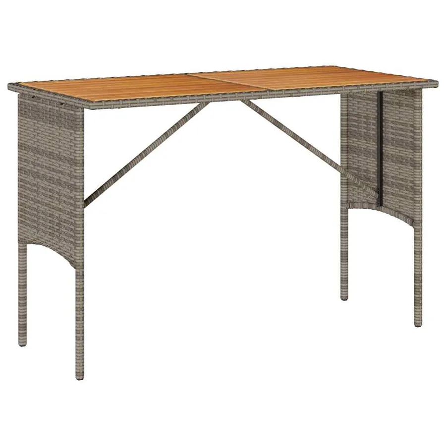 Ensemble de salle à manger de jardin 3 pcs avec coussins gris résine tressée - 6